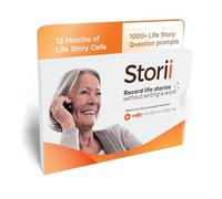 Storii - Record Your Memoir: Gift Box - 12 Months of Life Story Phone Service - Automatic Transcription - Guided Voice Journal and Memory Keepsake