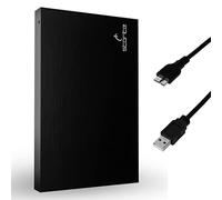 Storite 2.5 Inch Portable External Hard Drive with USB 3.0 Data Transfer, Aluminium Enclosure, Compatible with PC, Mac, Laptop, Gaming Console, Black, 320GB