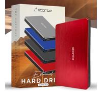 Storite External Hard Drive 1TB USB 3.0 Lightweight Data Backup & Storage Plug And Play Harddisk Portable Gaming Harddrive Memory Extended Hdd For Games Laptop PC Mac Desktop (Red)