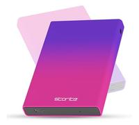 Storite External Hard Drive 500GB USB 3.0 - Portable Hard Drive 2.5 Inch, Plug & Play HDD with LED Indicator, Compatible with PS4, PC, Mac, Laptop, Gaming Console - Multicolor Storage Drive