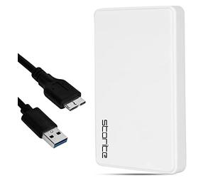 Storite Gaming External Hard Drive USB 3.0 High Speed Data Transfer 2.5-inch Ultra Slim Portable HDD for PS4, PS3, PC, Android, Mac, Desktop, Black/White, 1TB