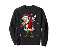 Stork Bird Christmas Lights Fun Dab Dance Santa Xmas Sweatshirt