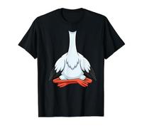Stork Bird Costume Cartoon Wildlife Graphic Design Value Graphic T-Shirt, Men, Black, L