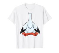 Stork Bird Costume Cartoon Wildlife Graphic Design Value Graphic T-Shirt, Men, White, L