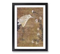 Stork by Tang Yin Framed Print | A2 Black Framed Wall Art | Ready to Hang | Modern Nature Picture | Living Room Bedroom Lounge Office