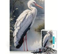 Stork by The Water 1000 Pieces Jigsaw Puzzles for Adults Think Smart Toy Quiet Fun Accurate Cut 38x52cm