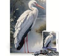 Stork by The Water Jigsaw Puzzles for Adults1000 Piece Sharp Logic Toy Together Fun Tight Cut Memorable Gift 50x75cm