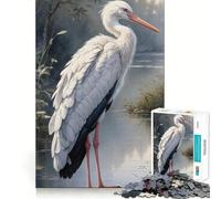 Stork by The Water Jigsaw Puzzles for Adults1000 Piece Sharp Logic Toy Together Fun Tight Cut Memorable Gift 50x75cm