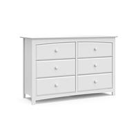 Stork Craft Kenton 6 Drawer Universal Dresser, White