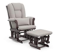 Stork Craft Tuscany Custom Glider and Ottoman with Free Lumbar Pillow, Espresso/Taupe Swirl