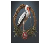 Stork Jigsaw Puzzles for Adults 1000 Piece Wooden Puzzle for Kids Challenging Game （78×53cm）