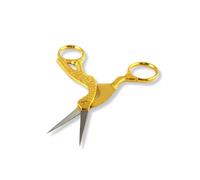 Stork Scissors for Manicure Cuticle Curved Nail and Embroidery Cutting - Golden