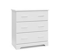Storkcraft Brookside 3 Drawer Dresser (White) - Baby and Kids Bedroom Organizer, Nursery Chest, Storage Dresser with Drawers, Universal Design