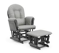 StorkCraft Hoop Glider and Ottoman Cushions, Pebble Gray w/Light Gray