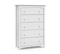 Storkcraft Kenton 5 Drawer Dresser (White) for Kids Bedroom, Nursery Dresser Organizer, Chest of Drawers with 5 Drawers, Universal Design for Children’s Bedroom
