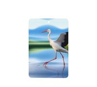 Storks In The Water Pattern Car Air Fresheners 4 Pcs Rectangle Hanging Aromatherapy Tablets Scented Fresheners For Bedroom Bathroom