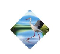 Storks In The Water Pattern Car Air Fresheners 4 Pcs Square Hanging Aromatherapy Tablets Scented Fresheners For Bedroom Bathroom
