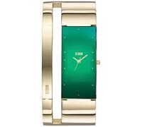 STORM ALVARA Gold Green Unique Women's Bangle Watch with a Cut Out Design and easilink Fastening