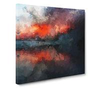 Storm Approaching Canvas Print | Gallery Wrapped 30mm Frame Wall Art | 14x14 inches | Ready to Hang | Abstract Picture | Living Room Bedroom Lounge Office