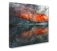 Storm Approaching Canvas Print | Gallery Wrapped 30mm Frame Wall Art | 14x14 inches | Ready to Hang | Abstract Picture | Living Room Bedroom Lounge Office