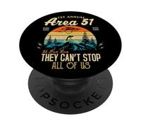 Storm Area 51 Design They Can't Stop All of Us Tee Gift PopSockets Adhesive PopGrip