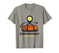 Storm Bag Ready Home Base Lineman Wife Support T-Shirt