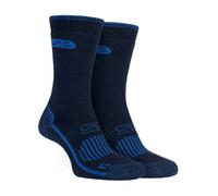 Storm Bloc 2 Pack Mens Heavy Duty Reinforced Cotton Socks for Boots - SBGMS001NVY - 6-8 UK