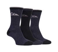 Storm Bloc 3 Pack Ladies Lightweight Hiking Socks with Arch Support - 4-8 UK - Black