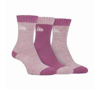 Storm Bloc 3 Pack Ladies Performance Polyester Boot Socks - Pink/cream - 4-8 UK