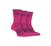 Storm Bloc - 3 Pairs Womens Cushioned Sole Breathable Cotton Rich Anti Blister Walking Socks (4-8 uk, SBLS001CER)