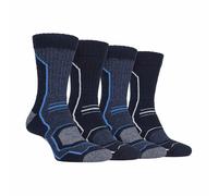 Storm Bloc 4 Pack Mens Cushioned Anti Blister Hiking Socks - SBMS034NVY - 6-11 UK