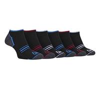 Storm Bloc - 6 Pairs Mens Breathable Cushioned Sole Running Low Cut Trainer Socks with Arch Support (6-11 uk, SBMS040BLK)