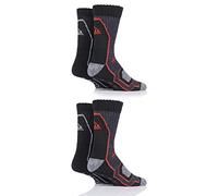 Storm Bloc Mens Technical Boot Socks Pack of 4 Black/Charcoal/Amber 6-11