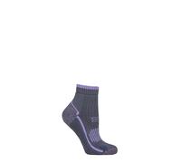 Storm Bloc Women's 1 Pair Skelton Cotton Hiking Socks - Ankle High, Cushioned, Moisture-Wicking, Breathable Outdoor Walking Socks - Durable Fit with Arch Support - Size 4-8 Lilac/Purple