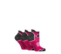 Storm Bloc Women's 3 Pair Cushioned Trainer Socks - Breathable, Moisture-Wicking Low-Cut Sports Socks for Gym, Running or Walking - Soft Fit, Arch Support, Size 4-8 Fluorescent Pink