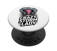 Storm Chaser Costume Mom Crazy Storm Lady PopSockets Adhesive PopGrip