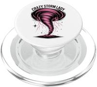 Storm Chaser Costume Mom Crazy Storm Lady PopSockets PopGrip for MagSafe