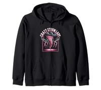 Storm Chaser Costume Mom Crazy Storm Lady Zip Hoodie