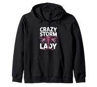 Storm Chaser Costume Mom Crazy Storm Lady Zip Hoodie
