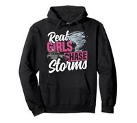Storm Chaser Hurricane Meteorology Tornado Girl Real Girls Pullover Hoodie