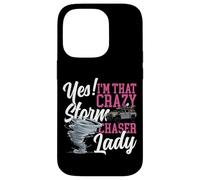 Storm Chaser Hurricane Meteorology Tornado Girl Yes! I'm Case for iPhone 14 Pro