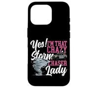 Storm Chaser Hurricane Meteorology Tornado Girl Yes! I'm Case for iPhone 16 Pro