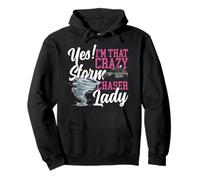 Storm Chaser Hurricane Meteorology Tornado Girl Yes! I'm Pullover Hoodie