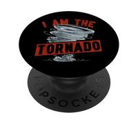 Storm Chaser Hurricane Meteorology Tornado I Am The Tornado PopSockets Adhesive PopGrip