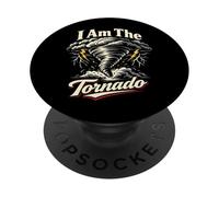 Storm Chaser Hurricane Meteorology Tornado I Am The Tornado PopSockets Adhesive PopGrip