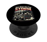 Storm Chaser Hurricane Meteorology Tornado Just Here For The PopSockets Adhesive PopGrip