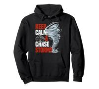 Storm Chaser Hurricane Meteorology Tornado Keep Calm & Chase Pullover Hoodie
