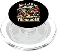 Storm Chaser Hurricane Meteorology Tornado Kids Just A Boy PopSockets PopGrip for MagSafe