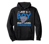 Storm Chaser Hurricane Meteorology Tornado Kids Just A Boy Pullover Hoodie