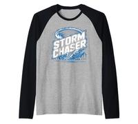 Storm Chaser Tornado Enthusiast Design Raglan Baseball Tee